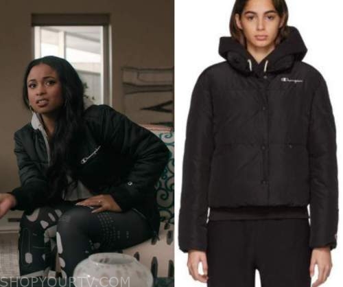 The Chi: Season 3 Episode 10 Black Puffer Jacket | Shop Your TV