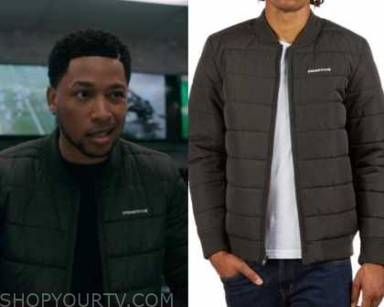 The Chi: Season 3 Episode 9 Emmet's Black Bomber Jacket | Shop Your TV