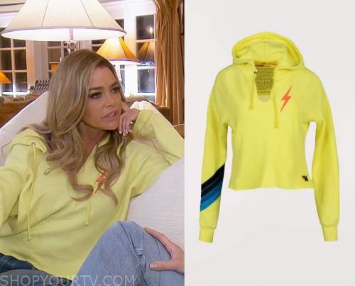 RHOBH: Season 10 Episode 16 Denise's Yellow Lightning Bold Hoodie ...