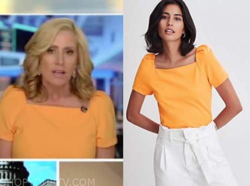 melissa francis, outnumbered, orange top