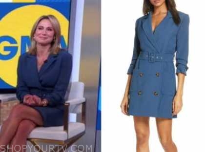 Good Morning America: September 2020 Amy Robach's Blue Blazer Dress ...