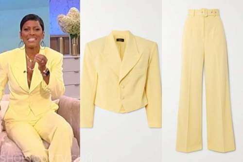 tamron hall, tamron hall show, yellow pant suit