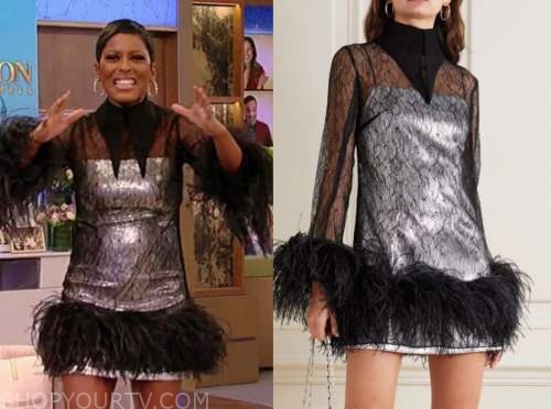 tamron hall, tamron hall show, sequin feather dress, birthday