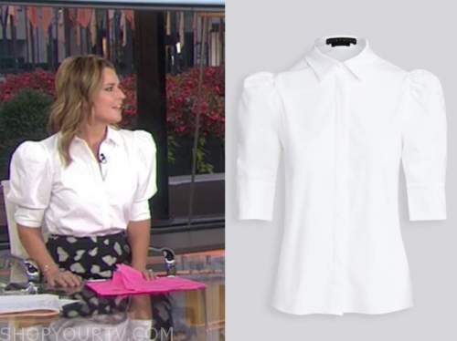 The Today Show: September 2020 Savannah Guthrie's White Puff Sleeve ...