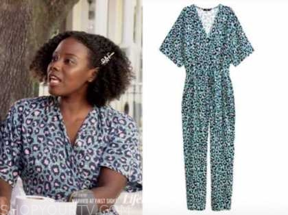 married at first sight, us, amani, green leopard jumpsuit