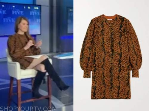 dagen mcdowell, brown snakeskin dress, the five