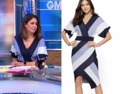 Good Morning America: September 2020 Cecilia Vega's Purple Striped Knit ...