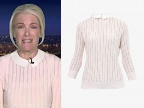 janice dean, fox news at night, pink collar sweater