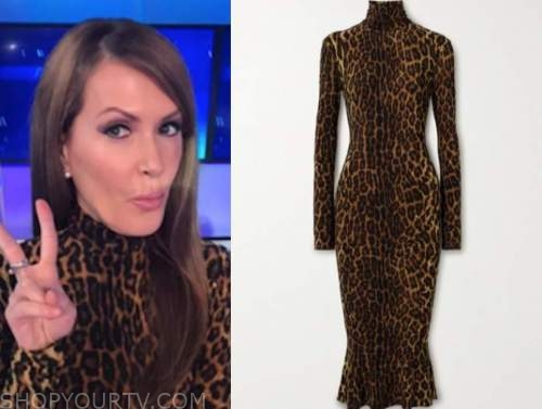 dagen mcdowell, leopard turtleneck dress, the five