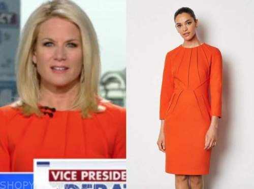 martha maccallum, orange dress, the five