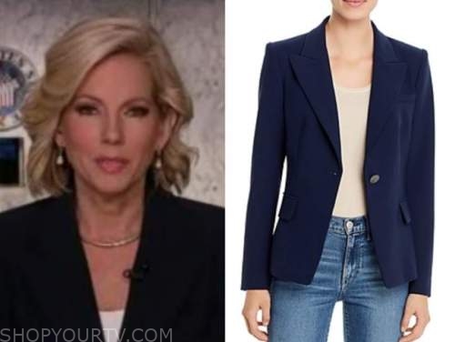 fox news at night, shannon bream, navy blue blazer