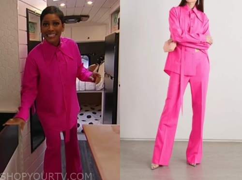 Tamron Hall Show: October 2020 Tamron Hall's Hot Pink Shirt and Pants ...