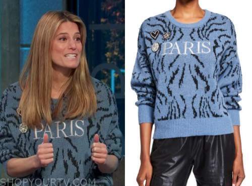 brooke jaffe, E! news, daily pop, blue paris sweater