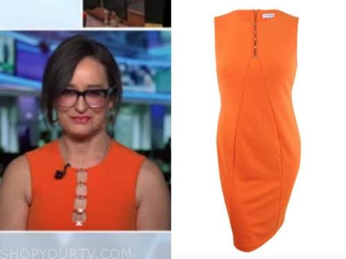 kennedy, fox news, orange cutout sheath dress, outnumbered