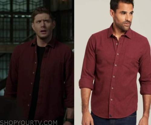 Supernatural: Season 15 Episode 14 Dean's Burgundy Shirt | Your TV