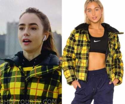 nike yellow check jacket