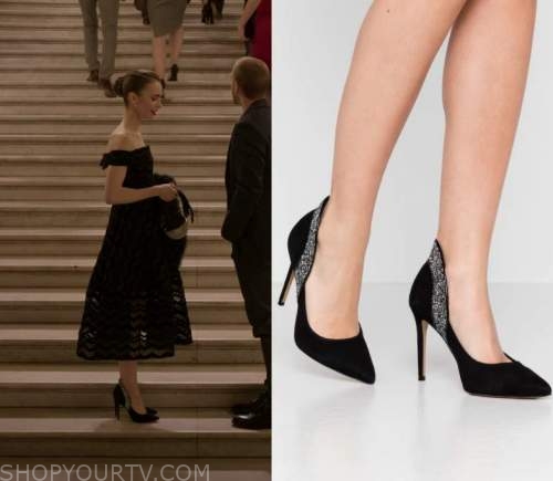 Emily in Paris: Season 1 Episode 6 Emily's Black Pleated Leopard