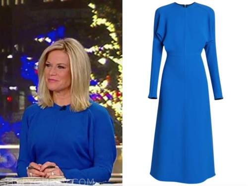 martha maccallum, fox news, blue midi dress, election coverage