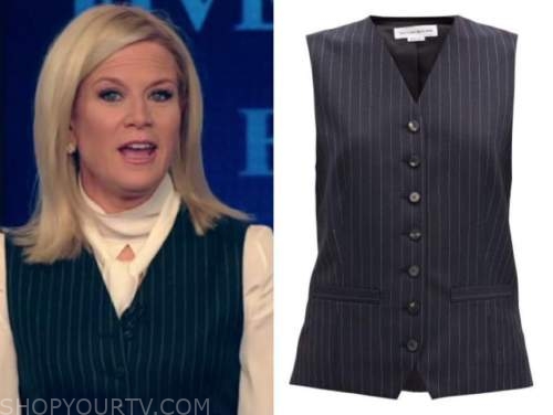 martha maccallum, the five, pinstripe vest