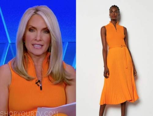 dana perino, the five, orange knit dress