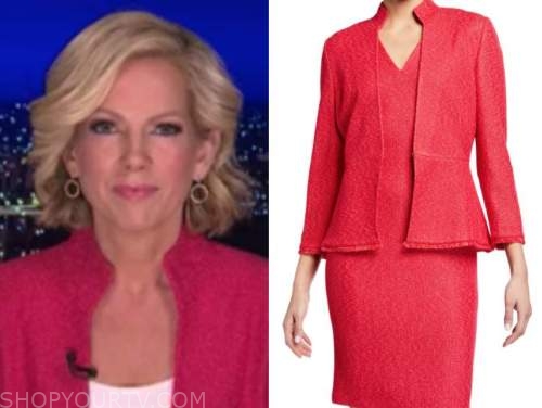 fox news at night, shannon bream, pink knit jacket