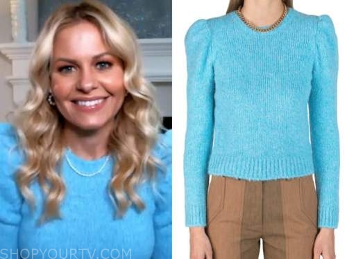 Celebrity Fashion: Instagram Candace Cameron Bure's Blue Puff Sleeve ...