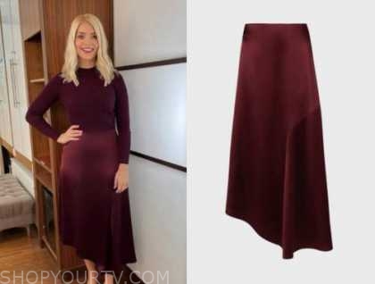 70s Burgundy Satin Pleated Maxi Skirt - Extra Small, 25