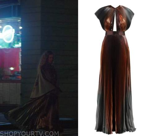 The Undoing: Season 1 Episode 4 Grace's Metallic Pleated Gown | Shop ...