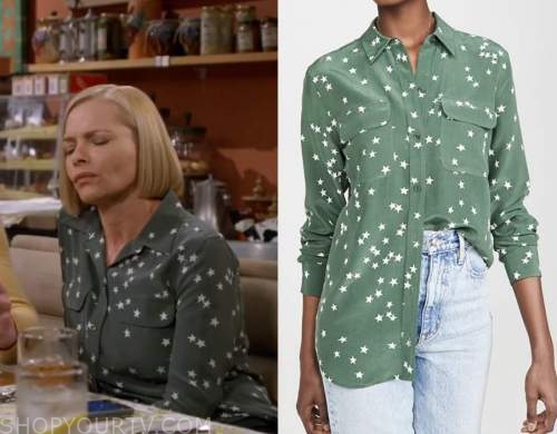 Mom: Season 8 Episode 3 Jill's Greey Star Shirt | Shop Your TV