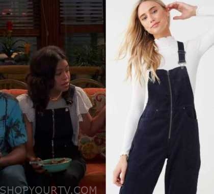 Raven's Home: Season 4 Episode 5 Nia's Zip Front Overalls | Shop Your TV