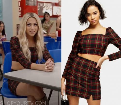 Saved By The Bell: Season 1 Episode 8 Lexi's Tartan Cropped Set | Shop ...