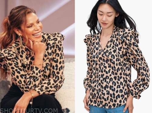 Merle Dandridge , the kelly clarkson show, leopard blouse