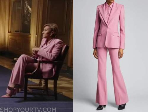 Good Morning America: December 2020 Robin Roberts's Pink Blazer, Pant Suit,  and Pink Floral Jacquard Blouse