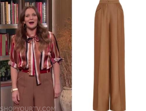 drew barrymore, drew barrymore show, brown pants