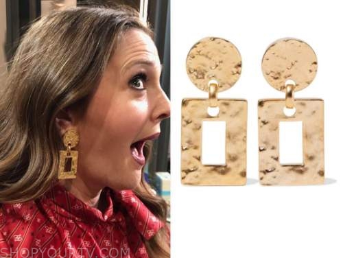 drew barrymore, drew barrymore show, gold earrings