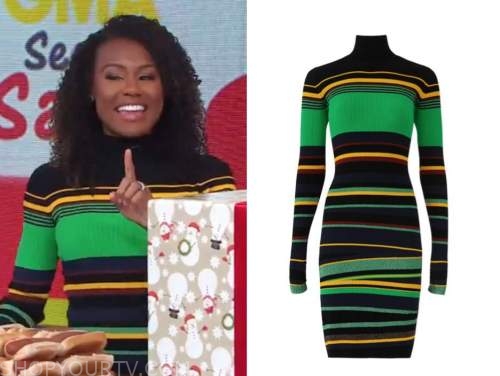 Dvf finn striped online dress
