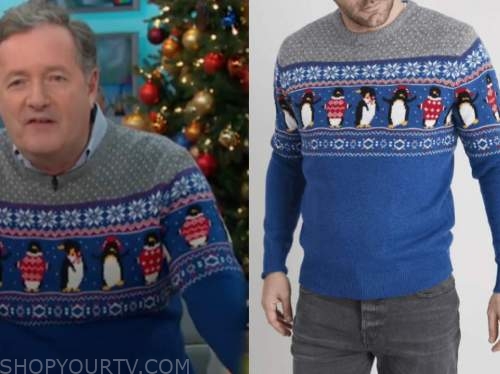 piers morgan, good morning britain, penguin jumper