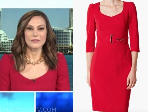 lisa boothe, red belted sheath dress, outnumbered