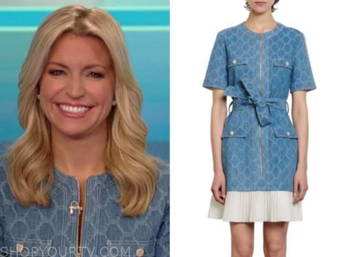 Fox and Friends: January 2021 Ainsley Earhardt's Denim Zip-Front Dress ...
