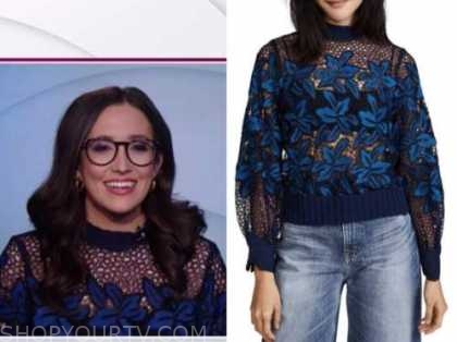 savannah sellers, the today show, blue lace sweater