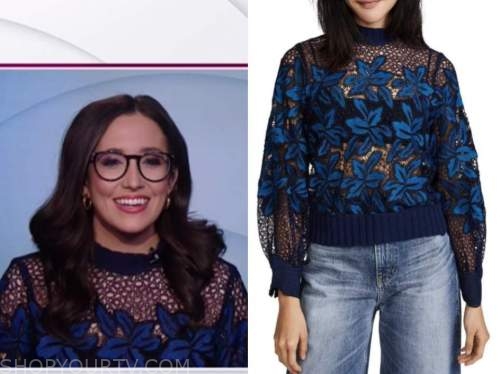 savannah sellers, the today show, blue lace sweater