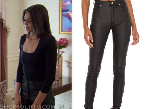 rachael kirkconnell, the bachelor, black leather jeans