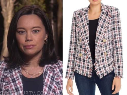 jo ling kent, the today show, tweed plaid fringe jacket