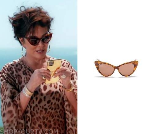 Keeping Up With The Kardashians: Season 20 Episode 1 Kris' Cat Eye  Sunglasses | Fashion, Clothes, Outfits and Wardrobe on | Shop Your TV