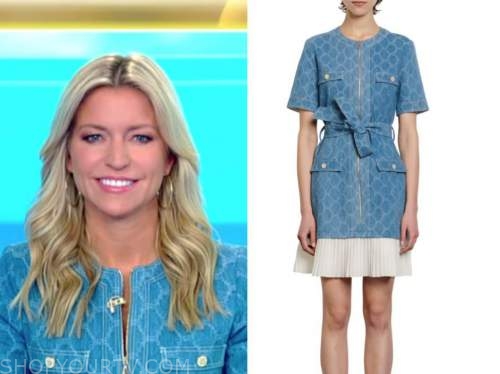 Fox and Friends: April 2021 Ainsley Earhardt's Denim Jacquard Zipper ...