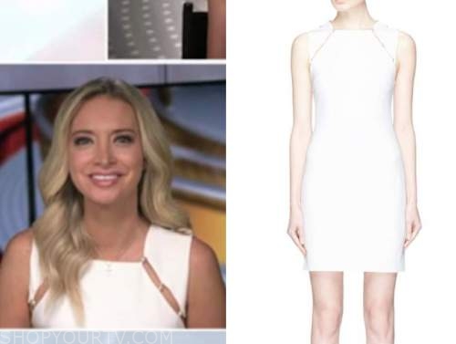 Kayleigh McEnany, white cutout sheath dress, outnumbered