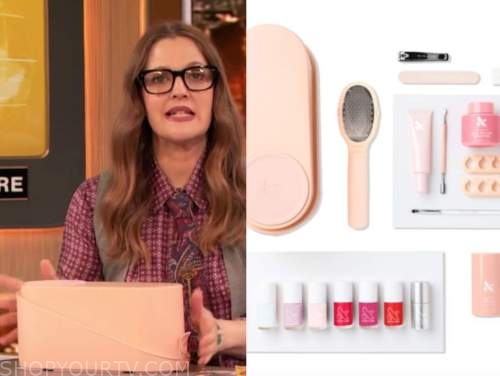 drew barrymore, drew barrymore show, pedicure set