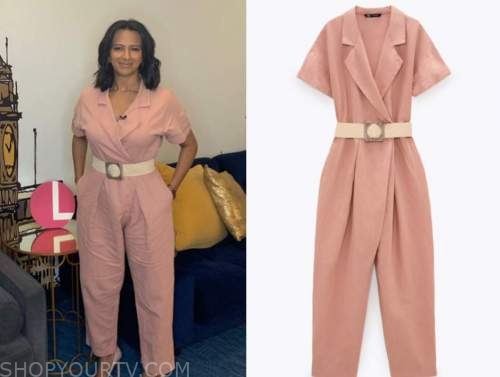 ranvir singh, lorraine, pink jumpsuit