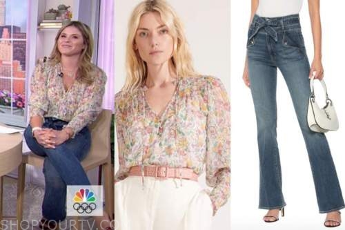 The Today Show: April 2021 Jenna Bush Hager's Floral Blouse and Tie ...