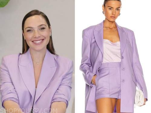 gal gadot, live with kelly and ryan, purple blazer